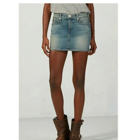 True Religion Women's Alexia Denim Mini Skirt in Eastern Canal Size 23 - Picture 10 of 10